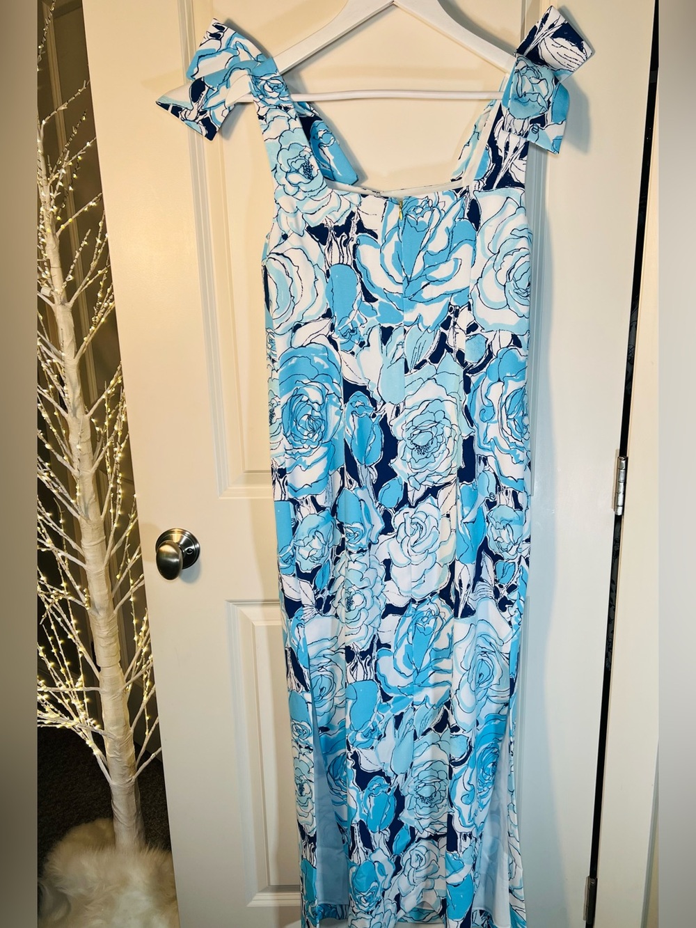 NWT Lilly Pulitzer Capri Blue Rosanna Bernice Maxi Dress Size 2 - Picture 6 of 16
